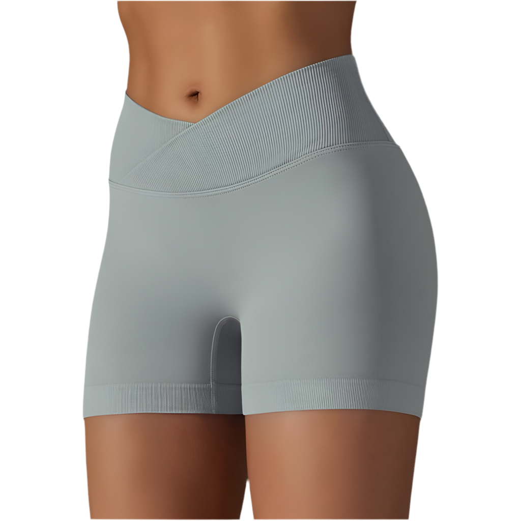Sculpt Seamless Scrunch Shorts – Light Grey (Pre-Order)