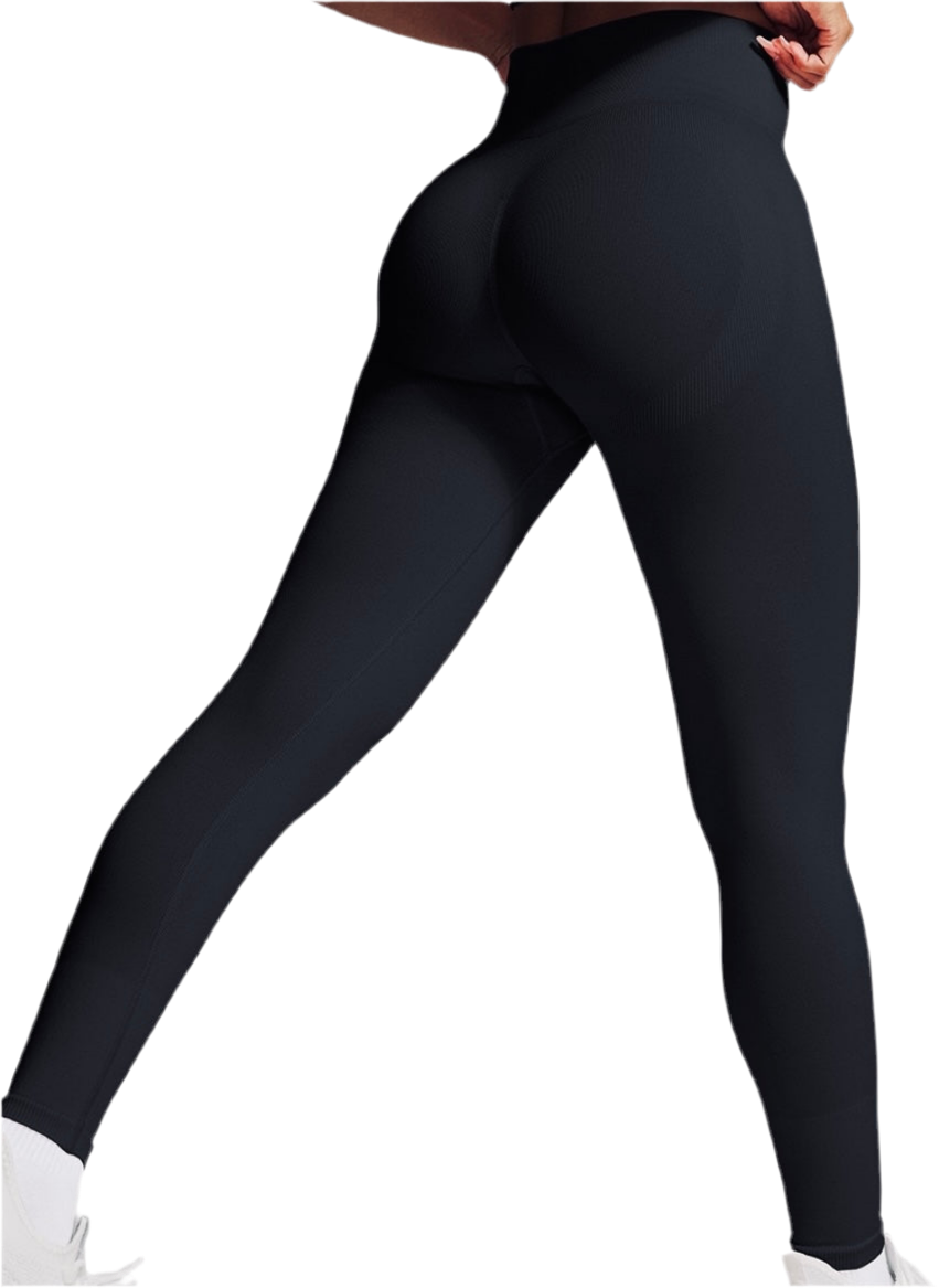 Mind Above Body™ Seamless Essential High-Waist Leggings – Black