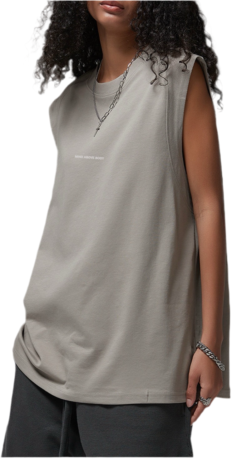 Mind Above Body™ Relaxed Fit Sleeveless Tank – Neutral Taupe (Pre Order)