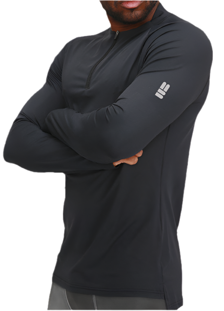 Mind Above Body™ Performance Quarter-Zip Top – Black (Pre Order)