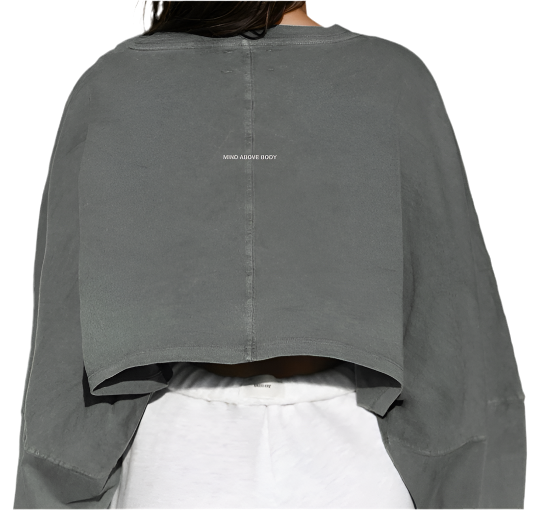 Mind Above Body™ Cropped Crewneck Sweatshirt (Pre-Order)