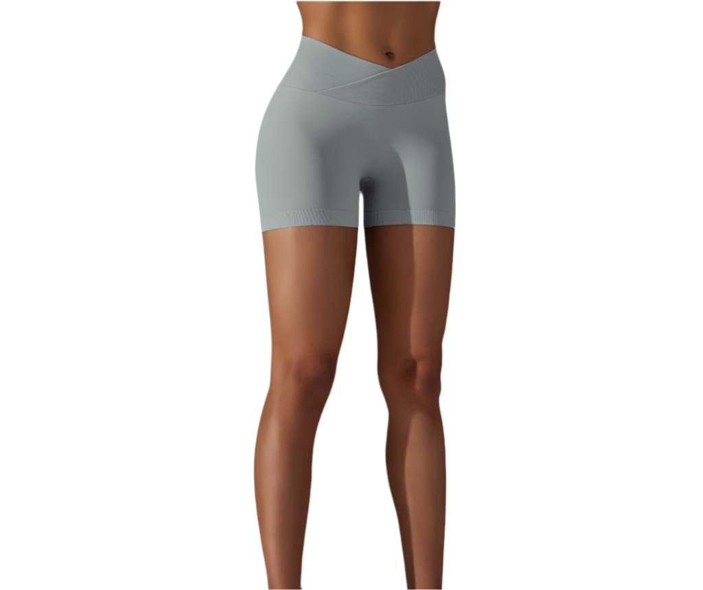 Sculpt Seamless Scrunch Shorts – Light Grey (Pre-Order)