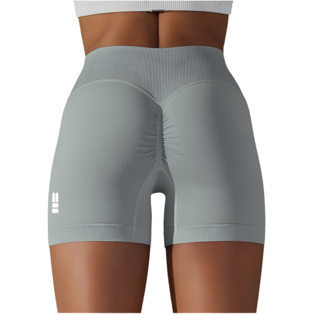 Sculpt Seamless Scrunch Shorts – Light Grey (Pre-Order)