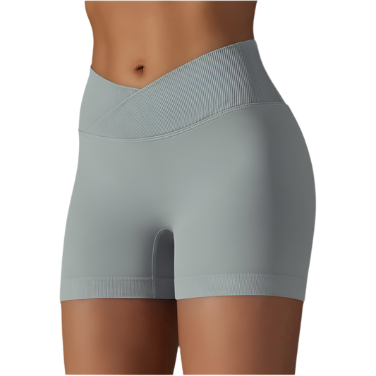 Sculpt Seamless Scrunch Shorts – Light Grey (Pre-Order)