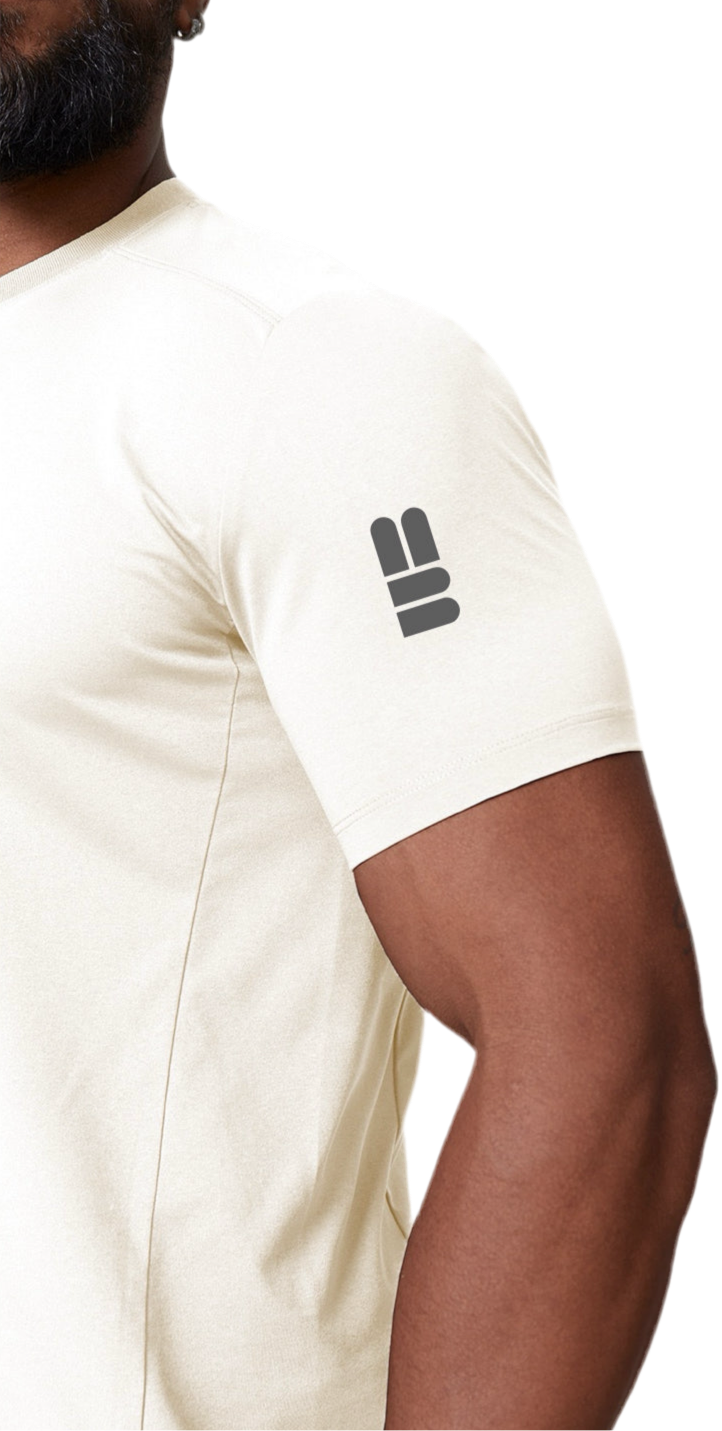 Men’s Performance Tee – Ivory White (Pre-Order)