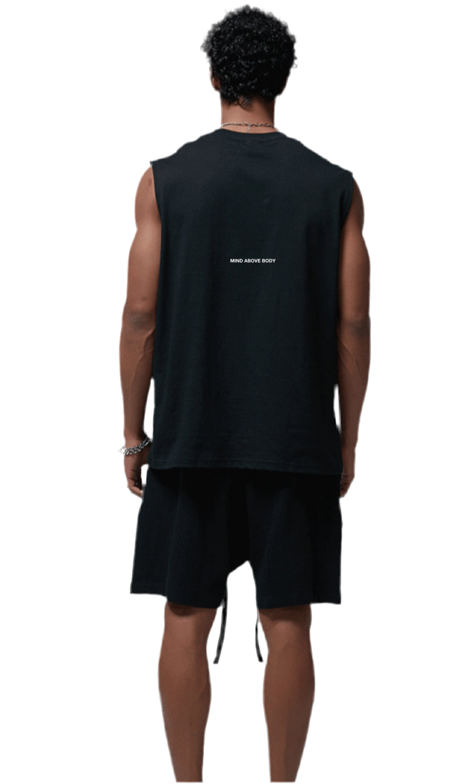 Mind Above Body™ Relaxed Fit Sleeveless Training Tank – Black (Pre Order)