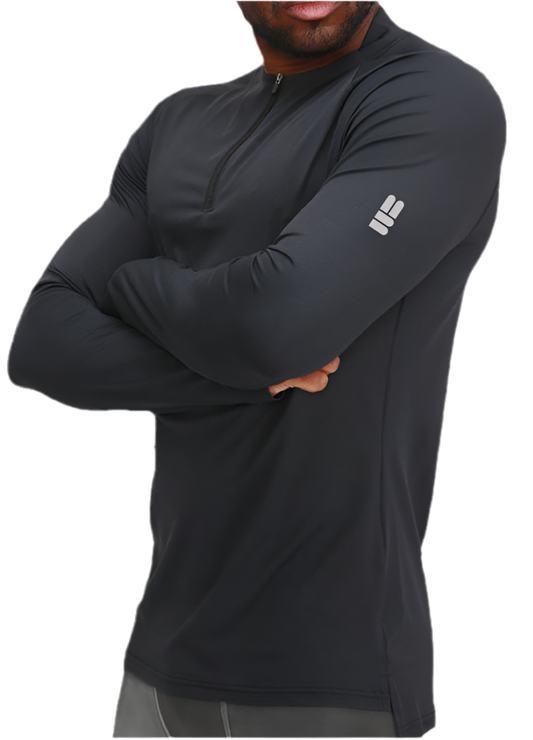 Mind Above Body™ Performance Quarter-Zip Top – Black (Pre Order)