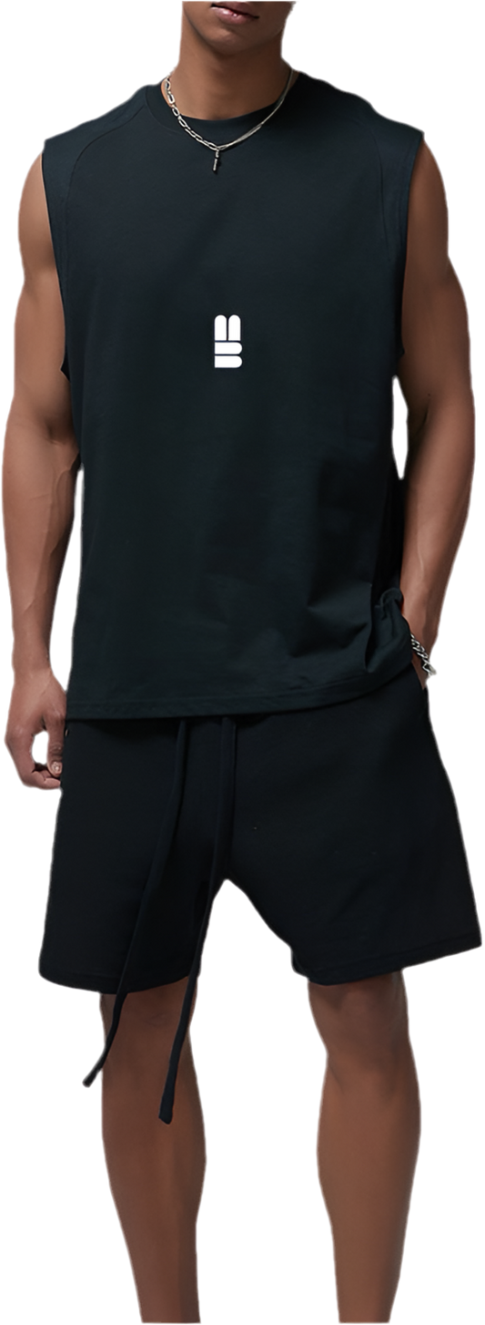 Mind Above Body™ Relaxed Fit Sleeveless Training Tank – Black (Pre Order)